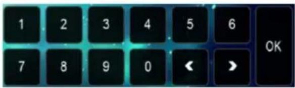 1 2 3 4 5 6 7 8 9 0 < > OK