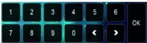 1 2 3 4 5 6 7 8 9 0 < > OK