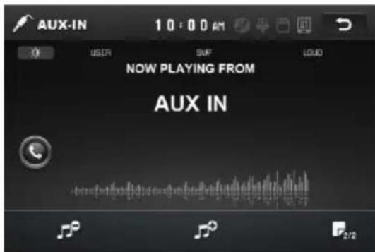 AUX-IN 10:00 AM NOW PLAYING FROM AUX IN