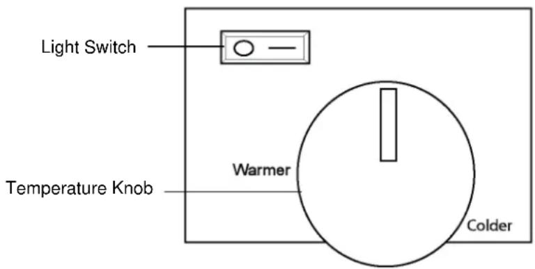 Light Switch Temperature Knob Warmer Colder