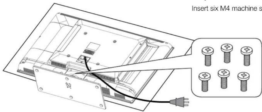 Insert six M4 machine s