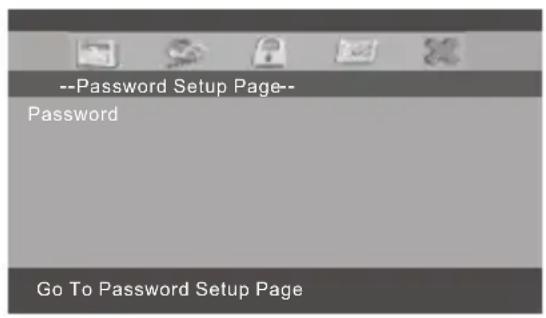 --Password Setup Page-- Password Go To Password Setup Page