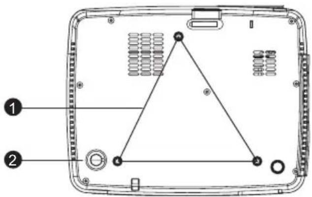 Diagram of a device rear panel with labeled components and internal structure