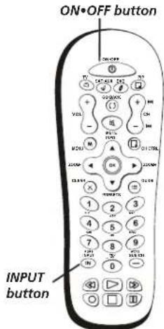 ON•OFF button INPUT button