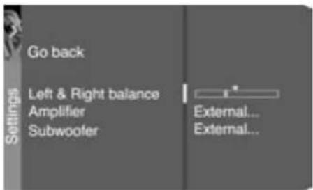 Go back Left & Right balance Amplifier Subwoofer External... External...