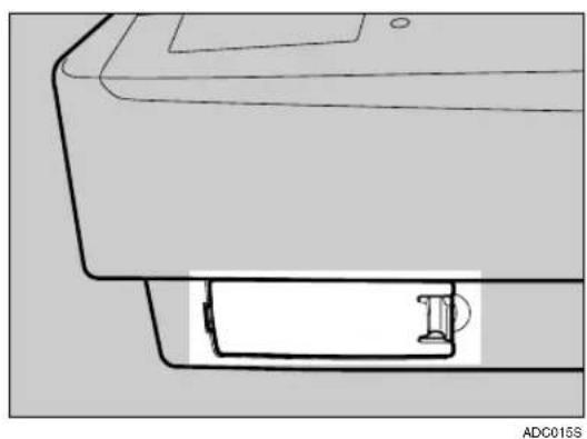 RICOH IS760D - Open the cover of the switch box on the lower left of the frontside of the scanner. - 1