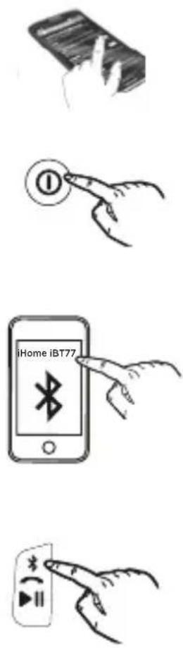IHOME iBT77 - Pairing Your Device - 1