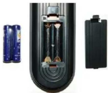 Sceptre X425BV-FHD - Installing Batteries to the Remote Control - 1