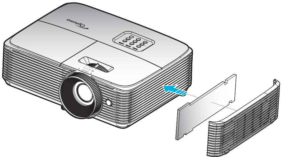 OPTOMA HD29HLV - Installer et nettoyer le filtre à poussière - 1