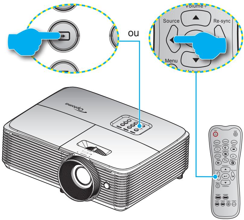 OPTOMA HD29HLV - Sélectionner une source d'entrée - 1