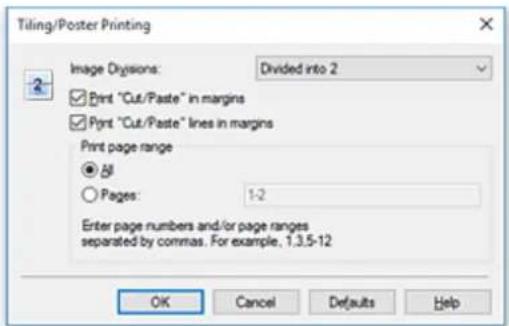 CANON Pixma TS6020 - Set the number of image divisions and the pages to be printed - 1