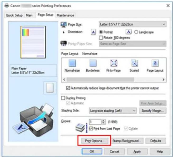 CANON Pixma TS6020 - Changing the Print Options - 1