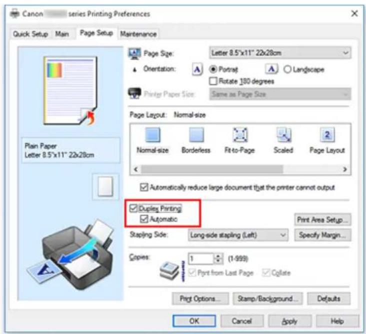 CANON Pixma TS6020 - Performing Automatic Duplex Printing - 1