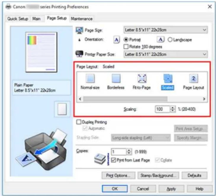 CANON Pixma TS6020 - Scaled Printing - 2