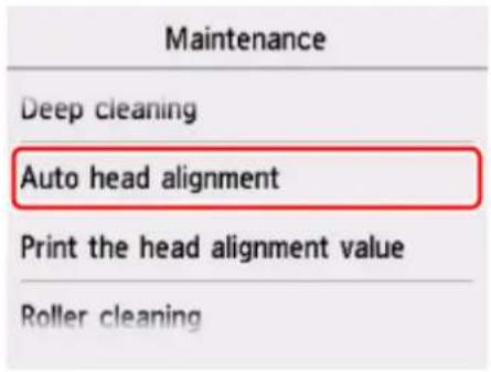 CANON Pixma TS6020 - Select Auto head alignment. - 1