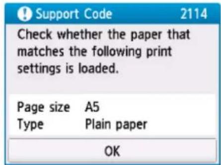 CANON Pixma TS6020 - When the paper settings for printing or copying are different from the paper information registered to the printer: - 3