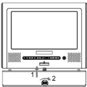 COBY TF-DVD7705 - Attaching the battery pack to the player - 1