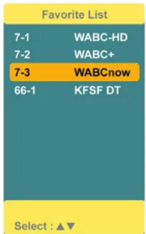 Favorite List 7-1 WABC-HD 7-2 WABC+ 7-3 WABCnow 66-1 KFSF DT Select : ▲▼