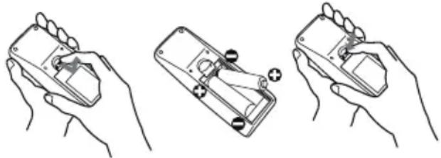 VIEWSONIC PJ358 - Putting batteries - 1