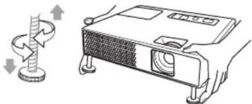 VIEWSONIC PJ358 - Adjusting the projector's elevator - 3