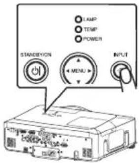 LAMP TEMP POWER STANDERSON MENU INPUT