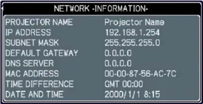 VIEWSONIC PJ1173 - NETWORK Menu (continued) - 1