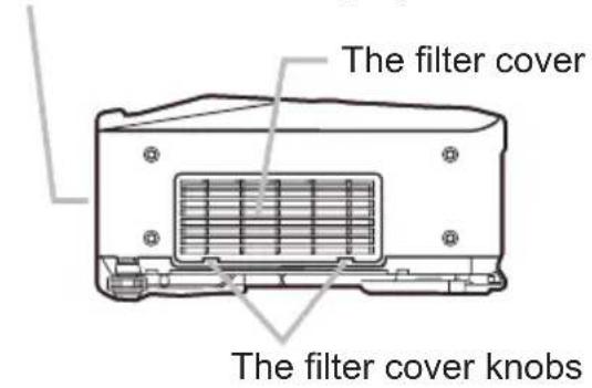 The filter cover The filter cover knobs