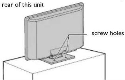 rear of this unit screw holes