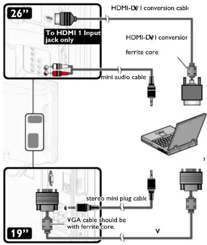 Emerson LD260EM2 - PC Connection - 2