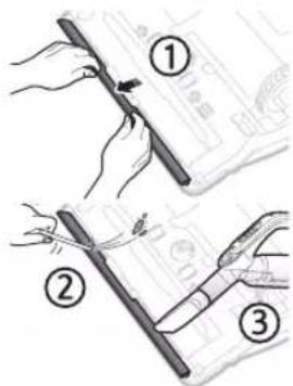 Diagram illustrating three-step steps of a tool application: cutting, holding a pen, and using a tool to cut the pen.