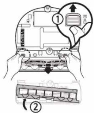 SAMSUNG POWERbot VR2AM7090WD - Limpieza del cepillo y de la herramienta de activación automática - 1