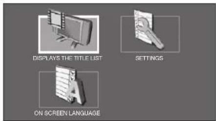 DISPLAYS THE TITLE LIST SETTINGS ON SCREEN LANGUAGE