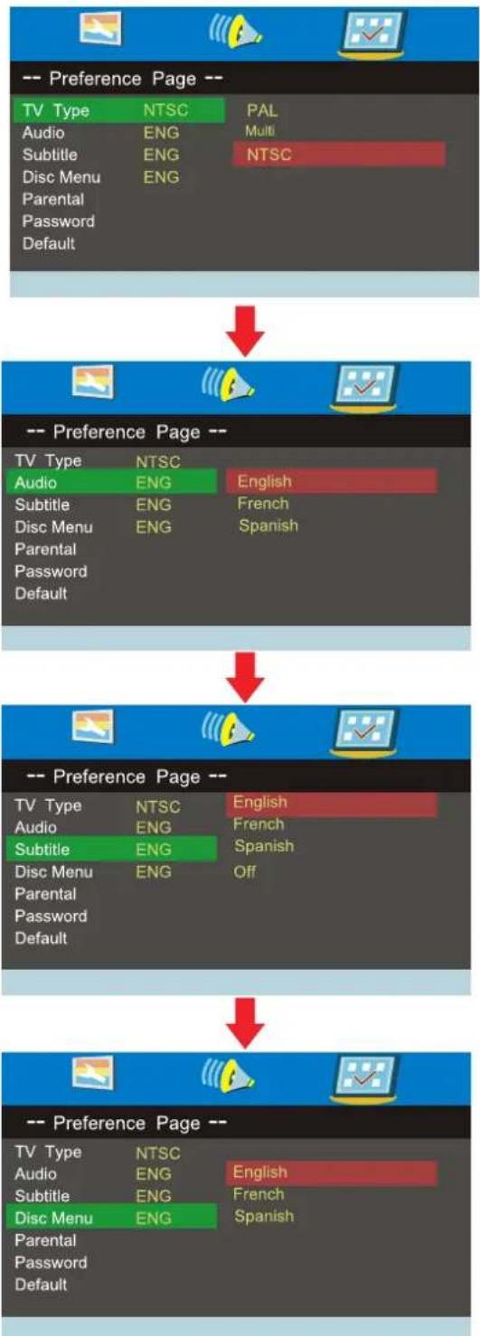 Proscan PLDVD3213A - Preference Page - 1