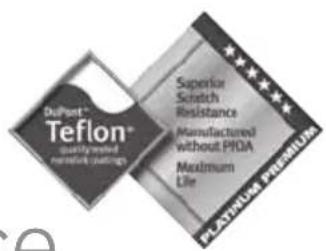 DuPont® Teflon® qualified stainless steel testings Superior Scatch Resistance Manufactured without PDA Maximum Life PLATUMA PREMIUM