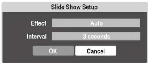 Slide Show Setup Effect Auto Interval 3 seconds OK Cancel