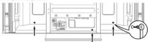 Technical diagram showing a device panel with labeled components and an arrow pointing to a circular component labeled 'C'.