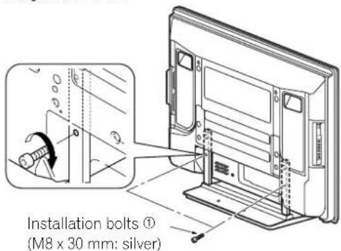 Installation bolts ① (M8 x 30 mm: silver)