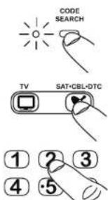 CODE SEARCH TV SAT-CBL-DTC ① ② ③ ④ ⑤