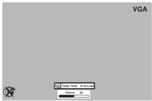 VGA Sleep Timer: 20 minutes Volume: 38