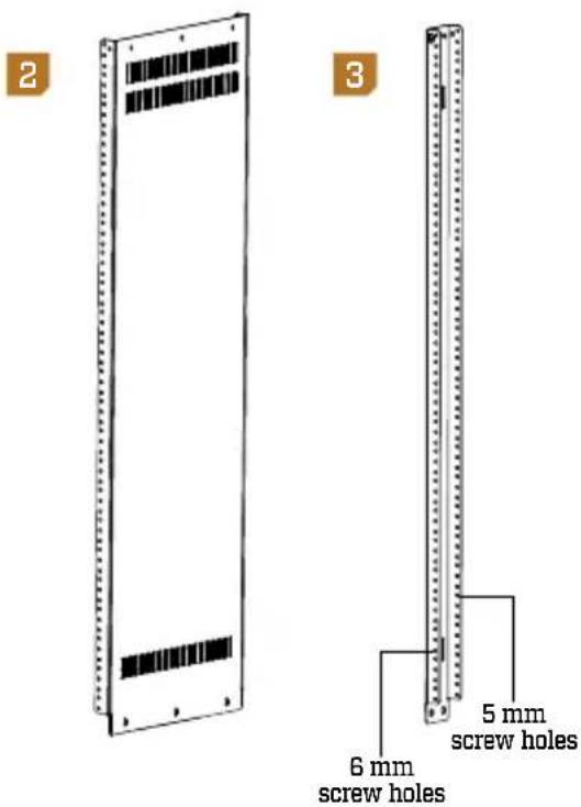 2 3 6 mm screw holes 5 mm screw holes
