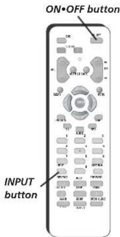 ON•OFF button INPUT button