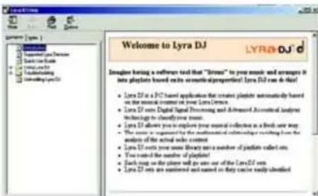 Welcome to Lyra DJ Lyra DJ Beginner having a software text that "Umsa" to your music and organize it into playlists based on its approximate proportionally. Lyra DJ can be this! • Lyra DJ is a PC tool application that creates playlist automatically based on the musical creator or your Lyra Console. • Lyra DJ owns Digital Signal Screening and Advanced Audiovisual analysis technology to classify your music. • Lyra DJ allows you to explore your musical collection as a brief one way. • The music is composed by the functional relationship resulting from the analysis of the actual user content. • Lyra DJ owns your music library with a number of playlists collected sets. • The created number of playlists? • Each song on the player will go into one of the Lyra DJ sets. • Lyra DJ sets are considered and created so they can be easily identified.