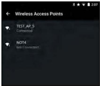 Wireless Access Points TEST_AP_5 Connected NOT4 Safe Connection