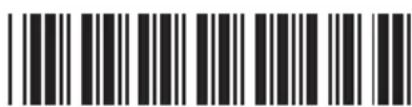 Barcode image with black and white vertical bars, no visible text or symbols beyond the pattern