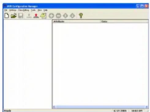 SRR Configuration Manager File Edit View Tools Help Attribute Data Ready 4/27/2005 18:02:09
