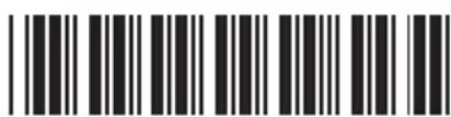 Barcode image with black and white vertical bars, no visible text or symbols beyond the pattern