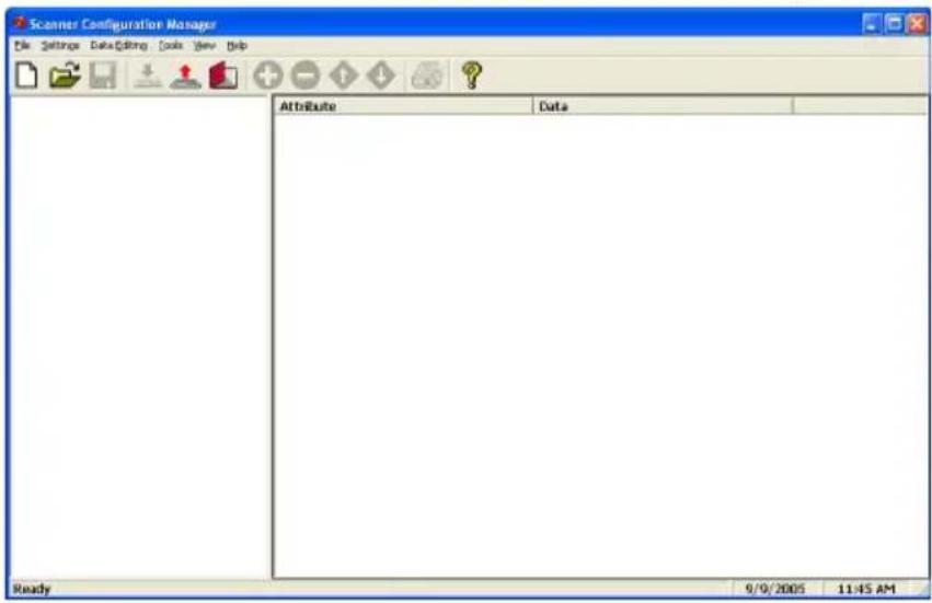 Scanner Configuration Manager File Settings Data Editing Tools View Help Attribute Data Ready 9/9/2005 11:45 AM
