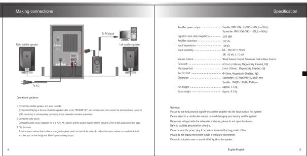 Making connections Tc PC signal Left audio source Top radio speaker 4 Tc 4 C Operational guidance 1 Connect the audio speakers and end controller Connect the RIO pin at the exit of audio speaker calls to the "SPRASS" RTP pin on audio speaker. Then connect the end controller controller (RR connected)…