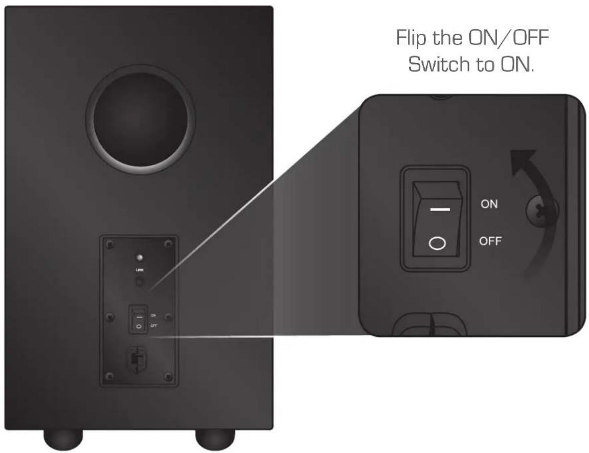Flip the ON/OFF Switch to ON. ON OFF