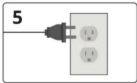 Simple diagram showing a plug inserted into an electrical outlet with three outlets (no text or symbols)